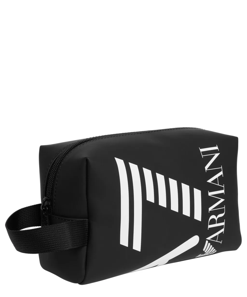 Ea7 Emporio Armani Logo-Printed Zipped Wash Bag