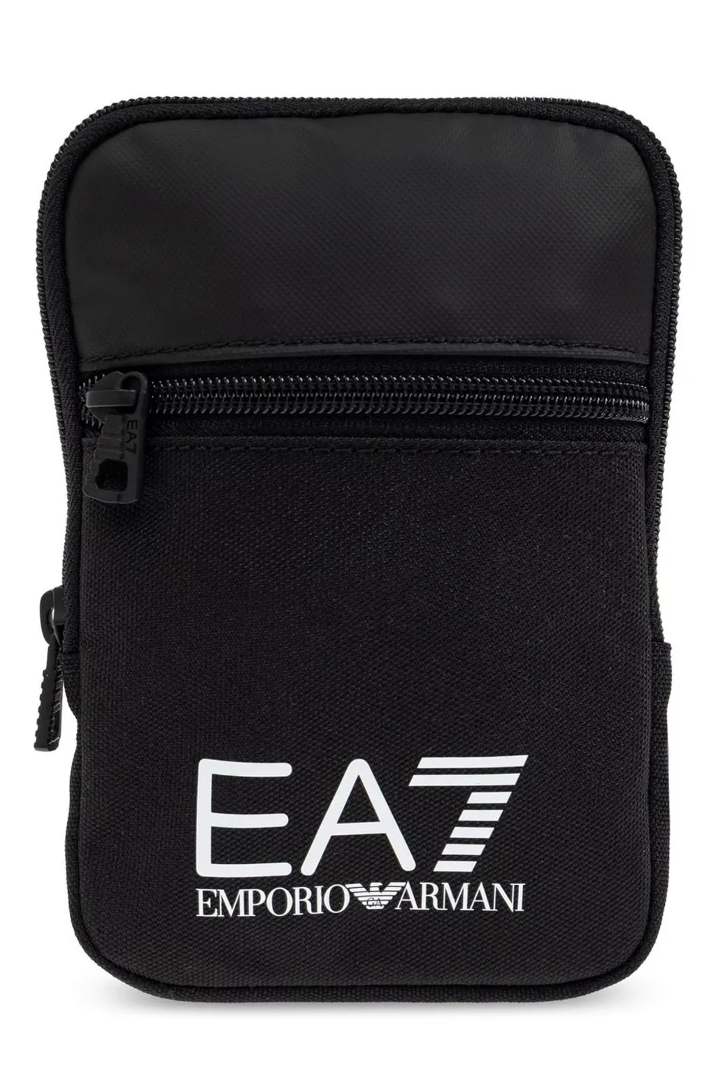 Ea7 Emporio Armani Logo Printed Zip-Up Shoulder Bag