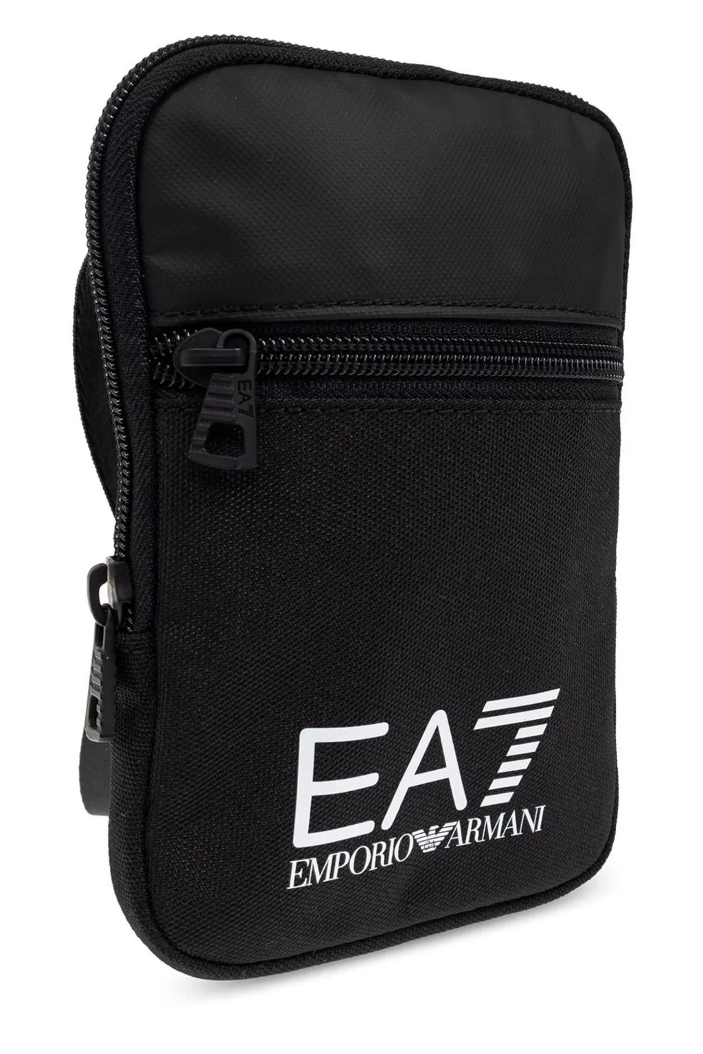 Ea7 Emporio Armani Logo Printed Zip-Up Shoulder Bag