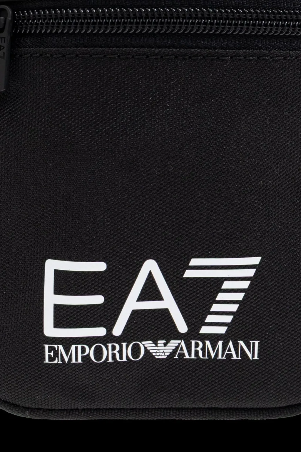 Ea7 Emporio Armani Logo Printed Zip-Up Shoulder Bag
