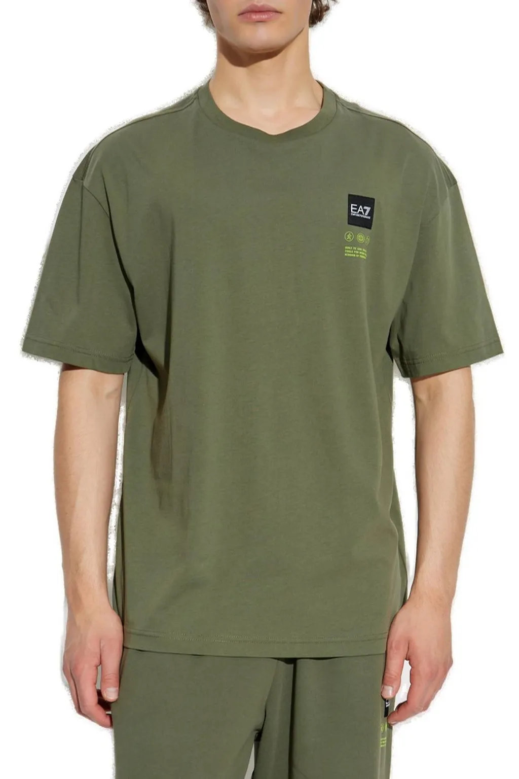 Ea7 Emporio Armani Logo Patch Crewneck T-Shirt