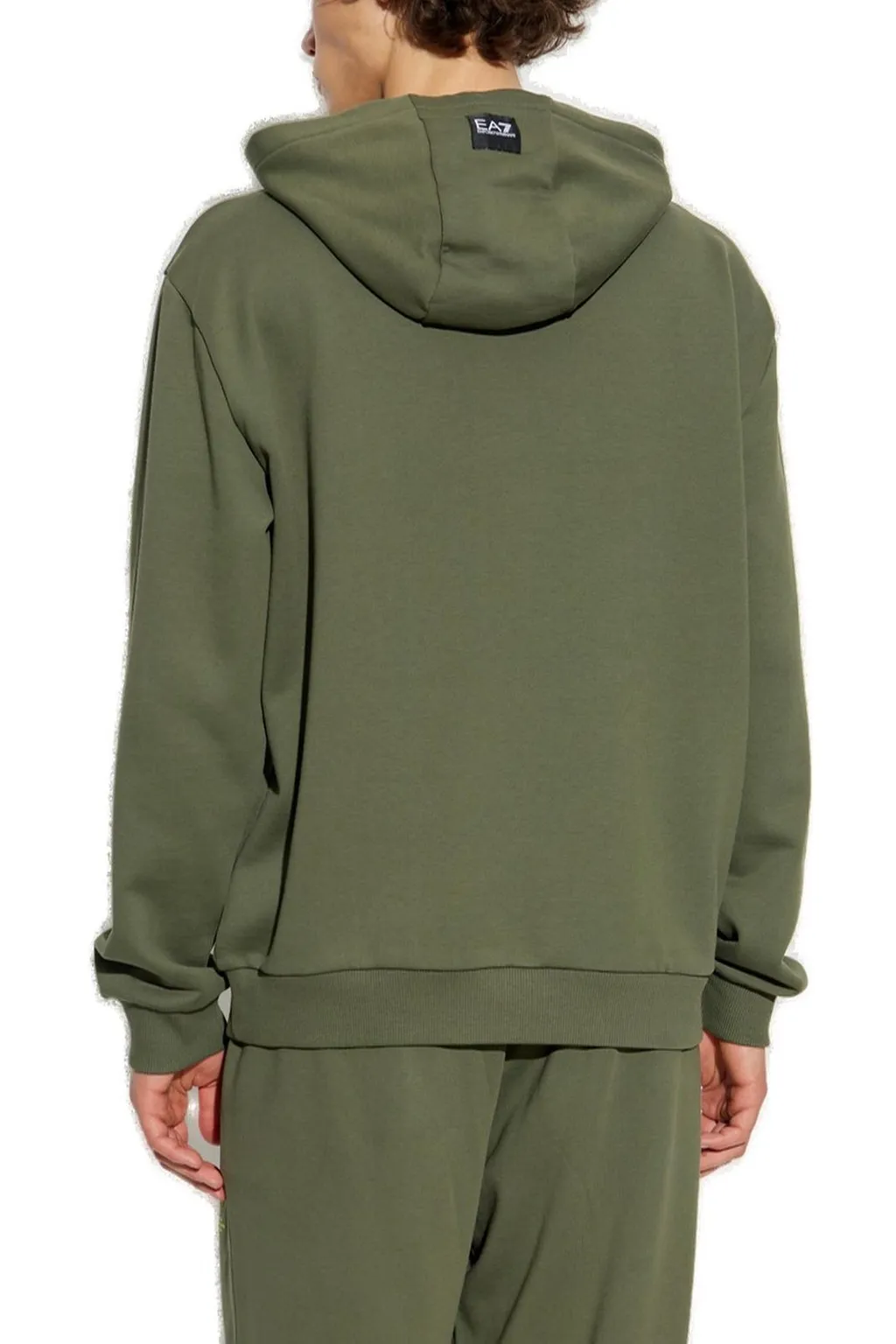 Ea7 Emporio Armani Logo Printed Hoodie
