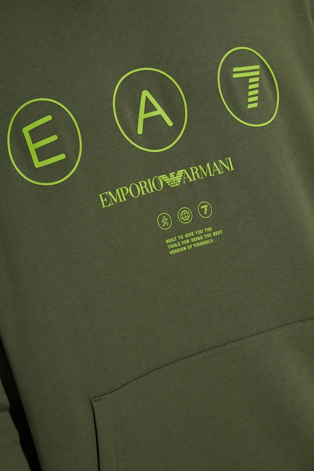 Ea7 Emporio Armani Logo Printed Hoodie