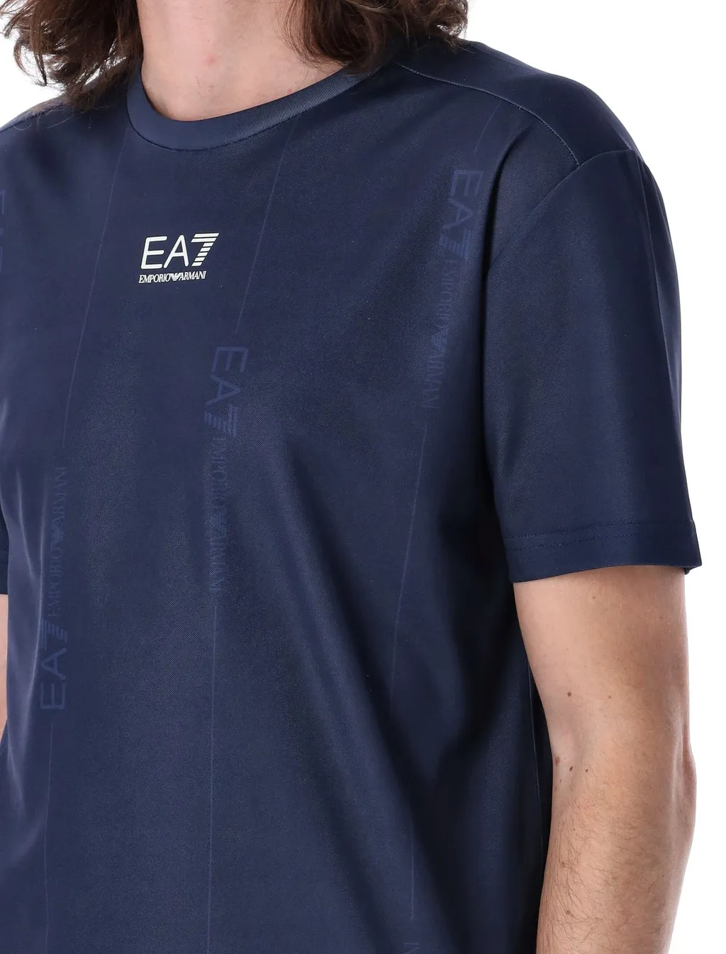 Ea7 Emporio Armani Logo Printed Crewneck T-Shirt