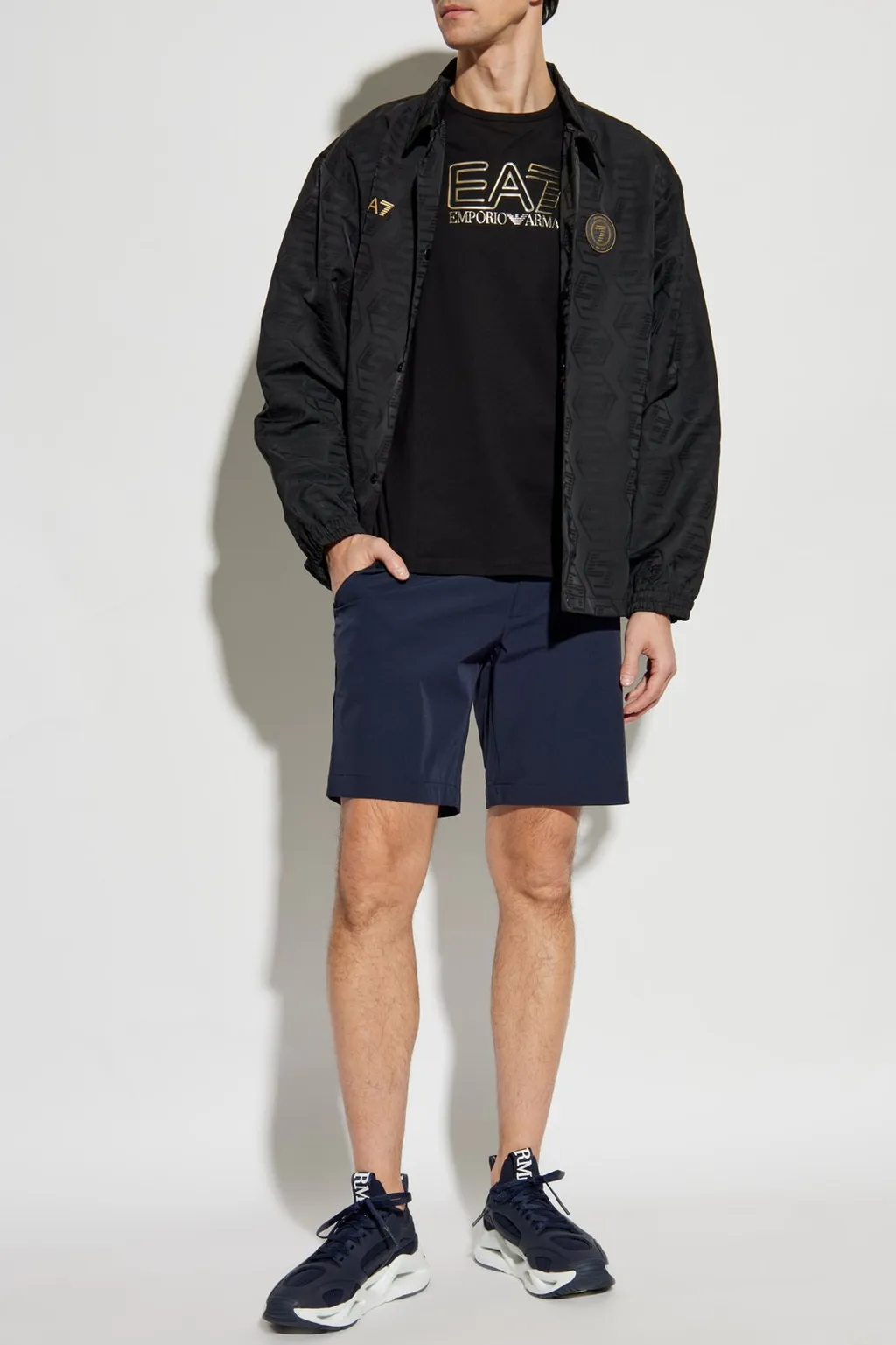 Ea7 Emporio Armani Logo Print Shorts