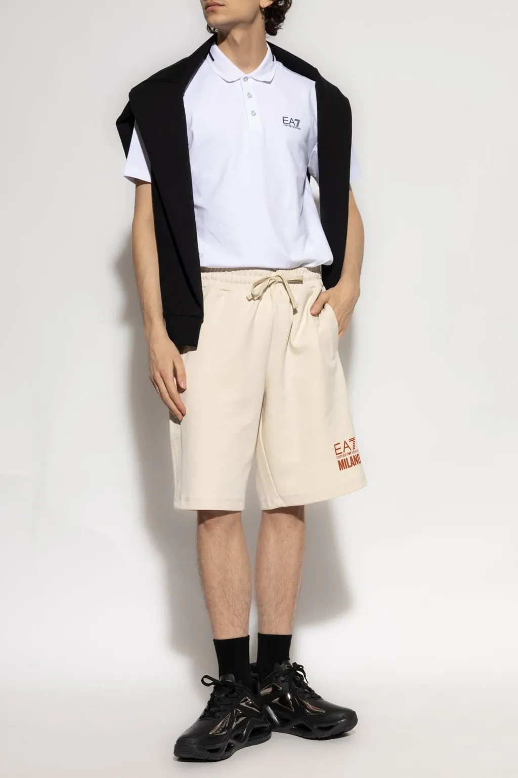 Ea7 Emporio Armani Logo Print Shorts