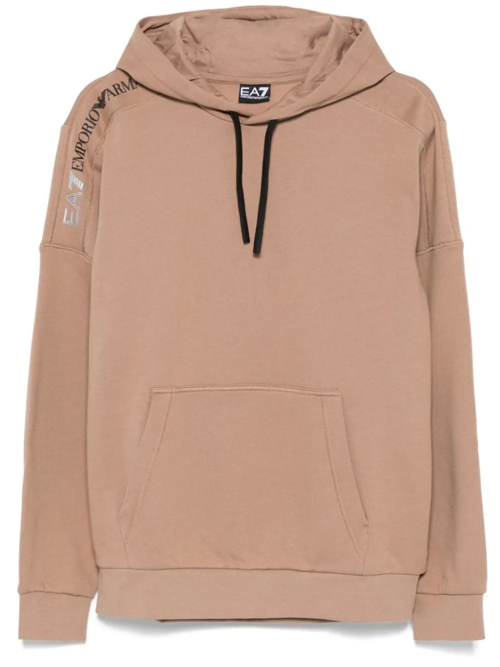 Ea7 Emporio Armani Rubberised-Logo Drawstring Hoodie