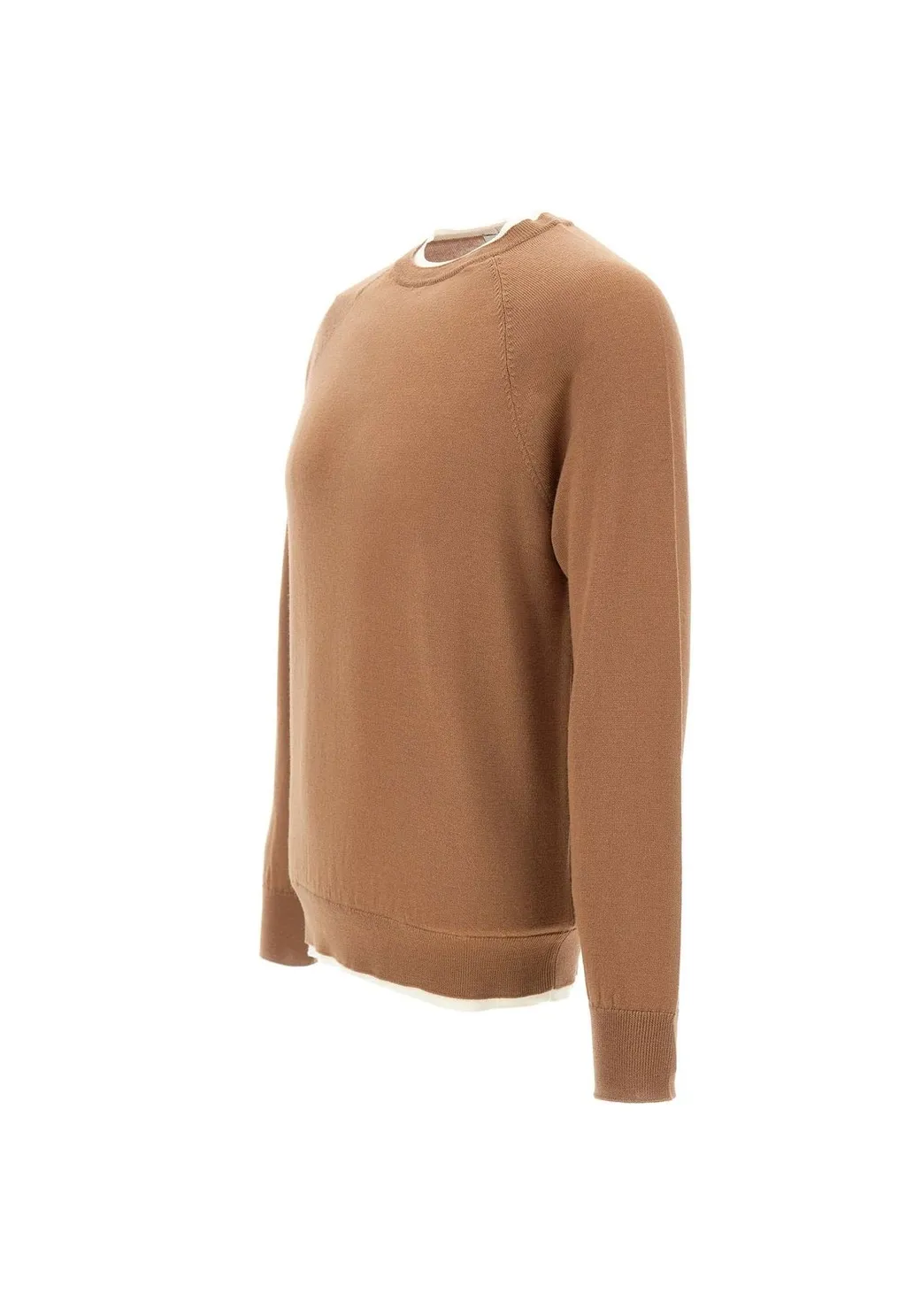 Eleventy Platinum Ribbed Crew Neck Sweater