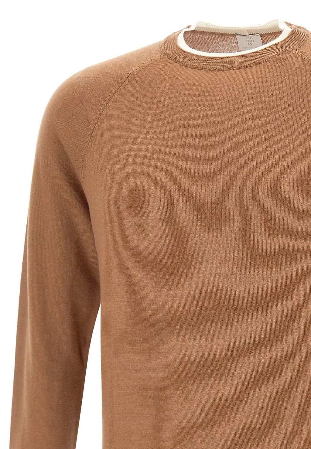 Eleventy Platinum Ribbed Crew Neck Sweater