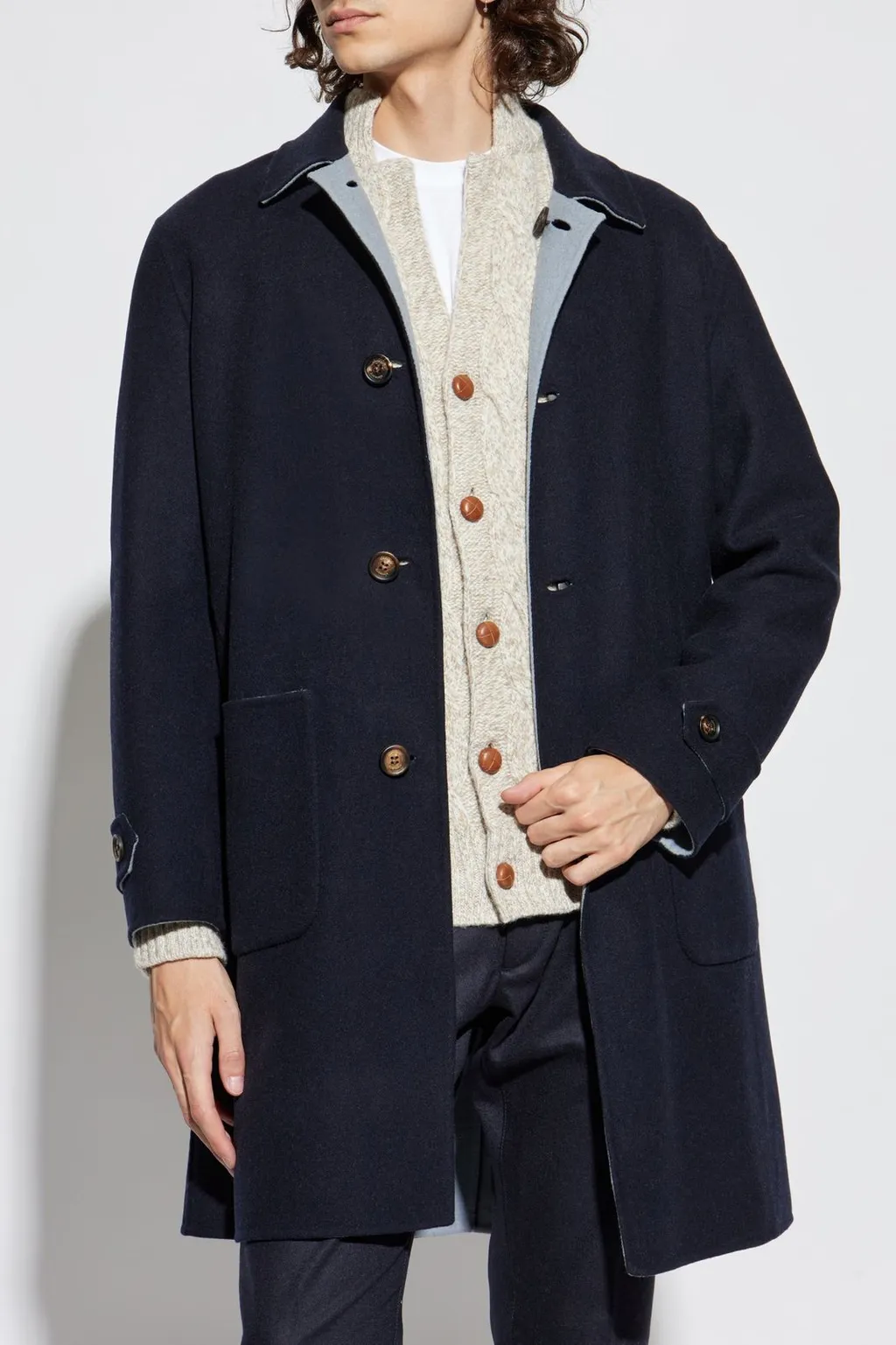 Eleventy Double-Sided Reversible Coat