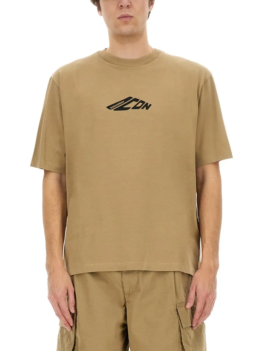 Dsquared2 Icon Logo Printed Crewneck T-Shirt