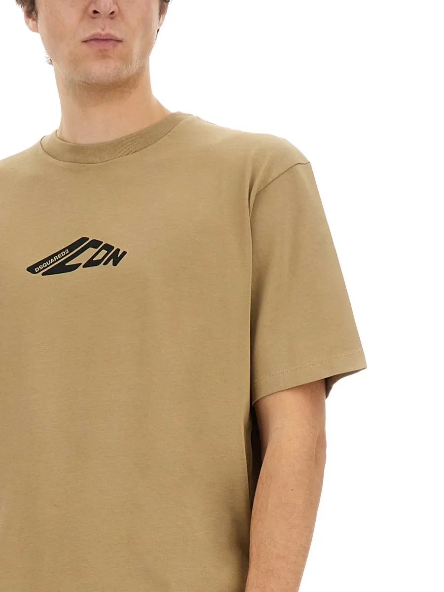 Dsquared2 Icon Logo Printed Crewneck T-Shirt