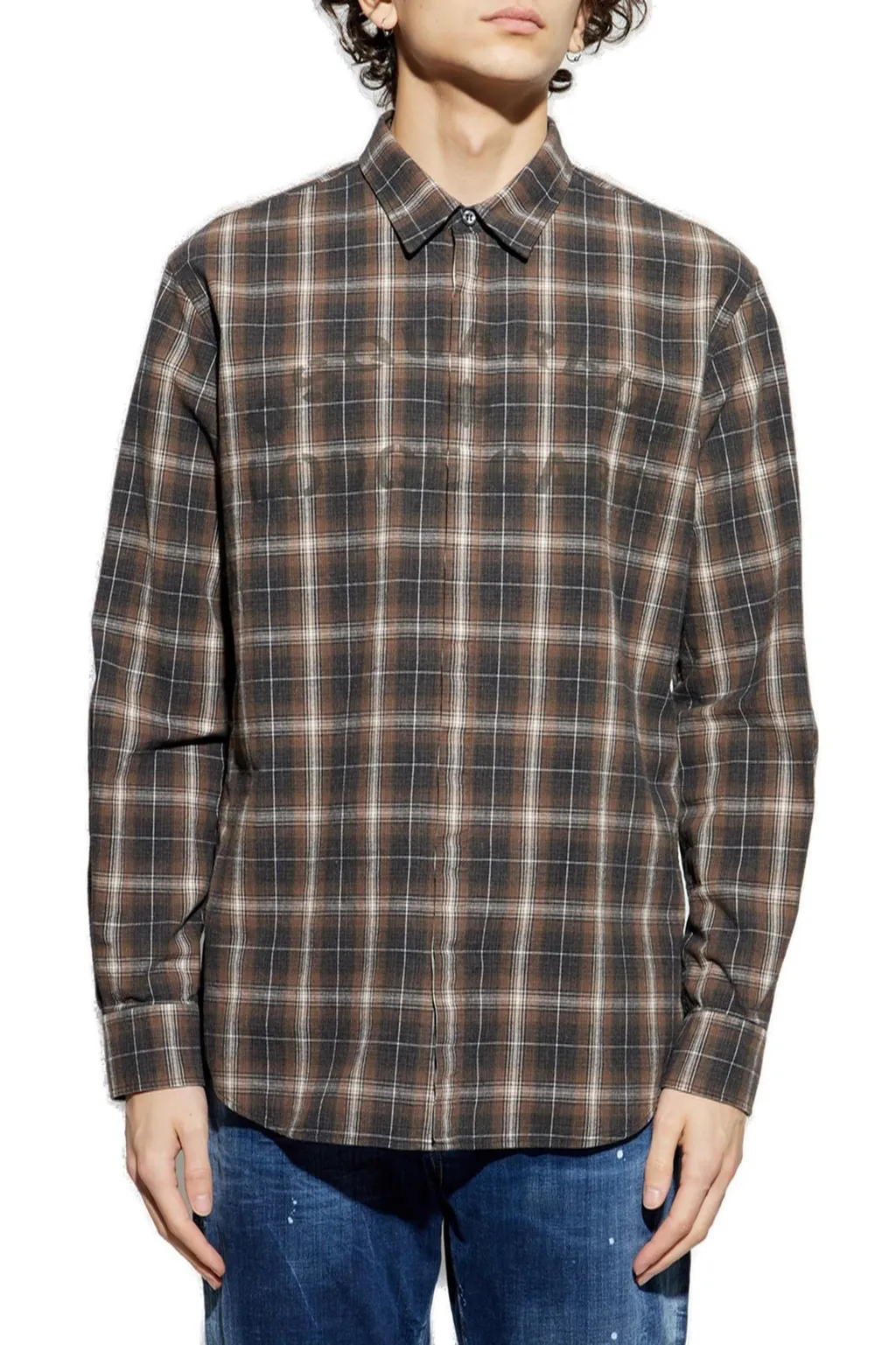 Dsquared2 Logo Printed Checked Shirt