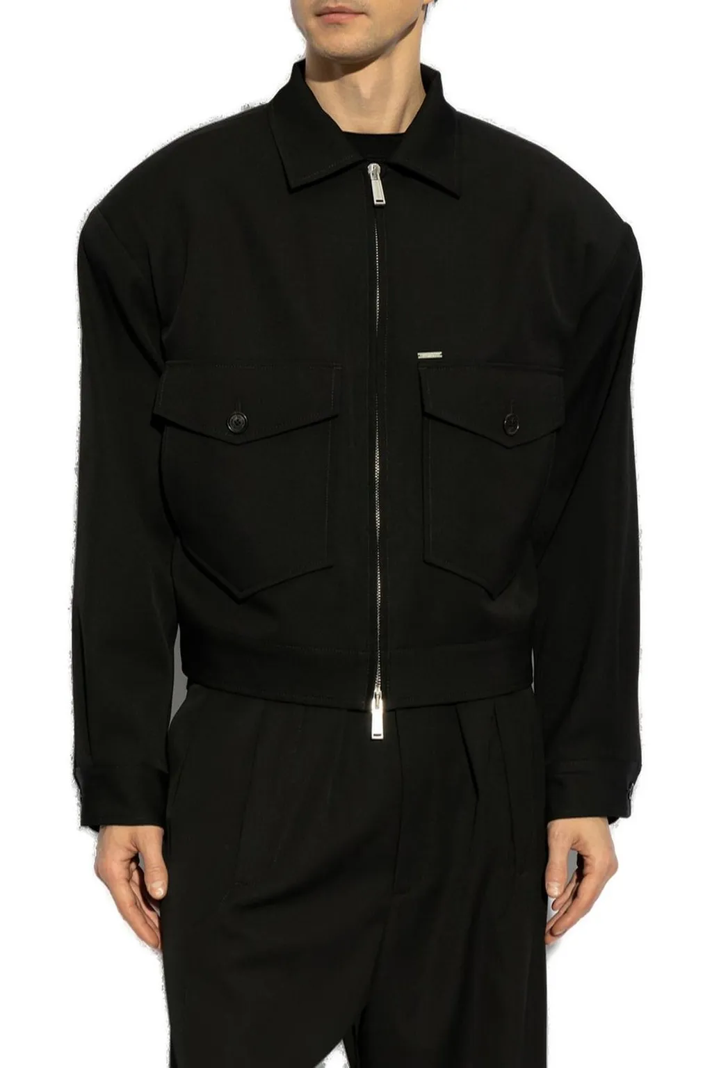Dsquared2 Zip-Up Cropped Jacket