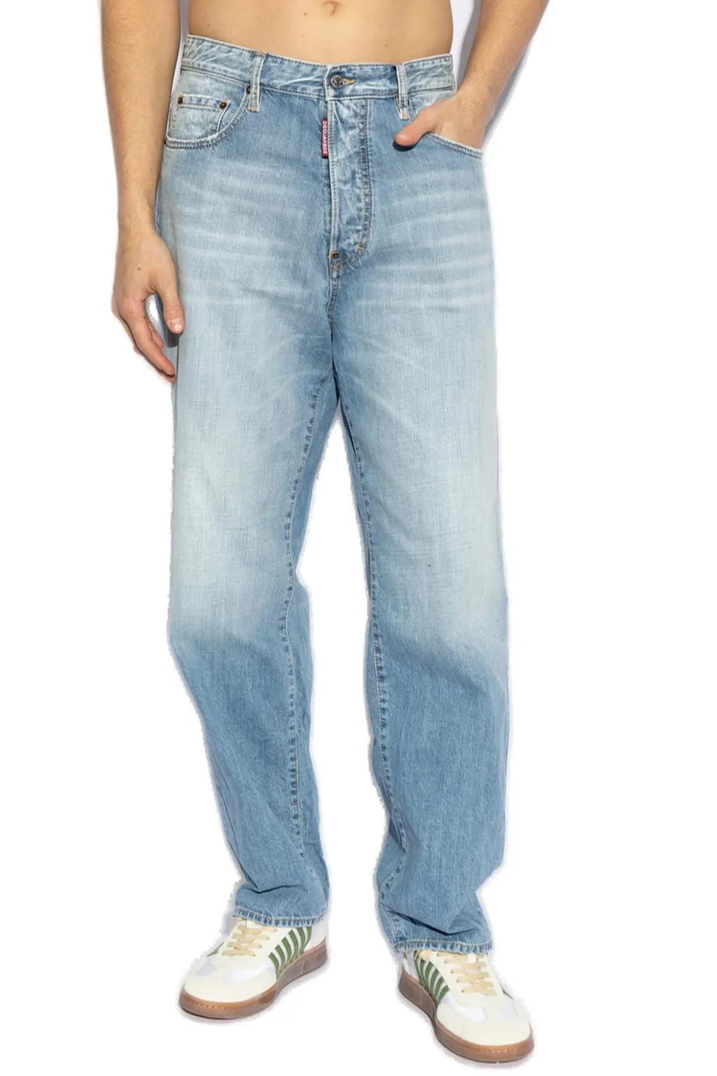 Dsquared2 Straight Leg Distressed Jeans