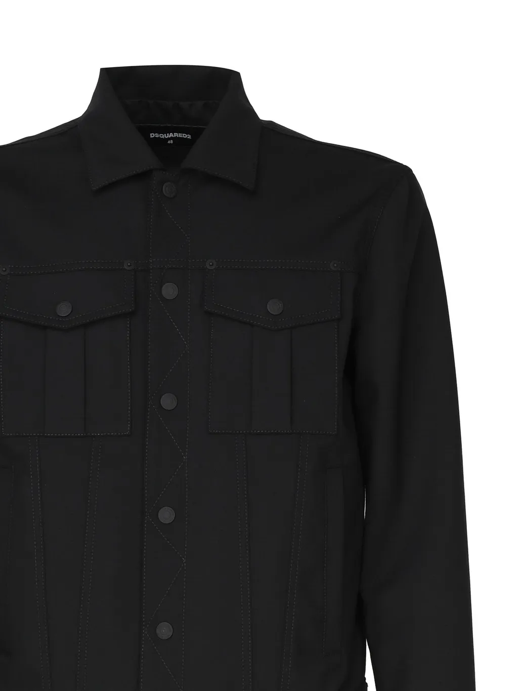 Dsquared2 Long Sleeved Press-Stud Jacket
