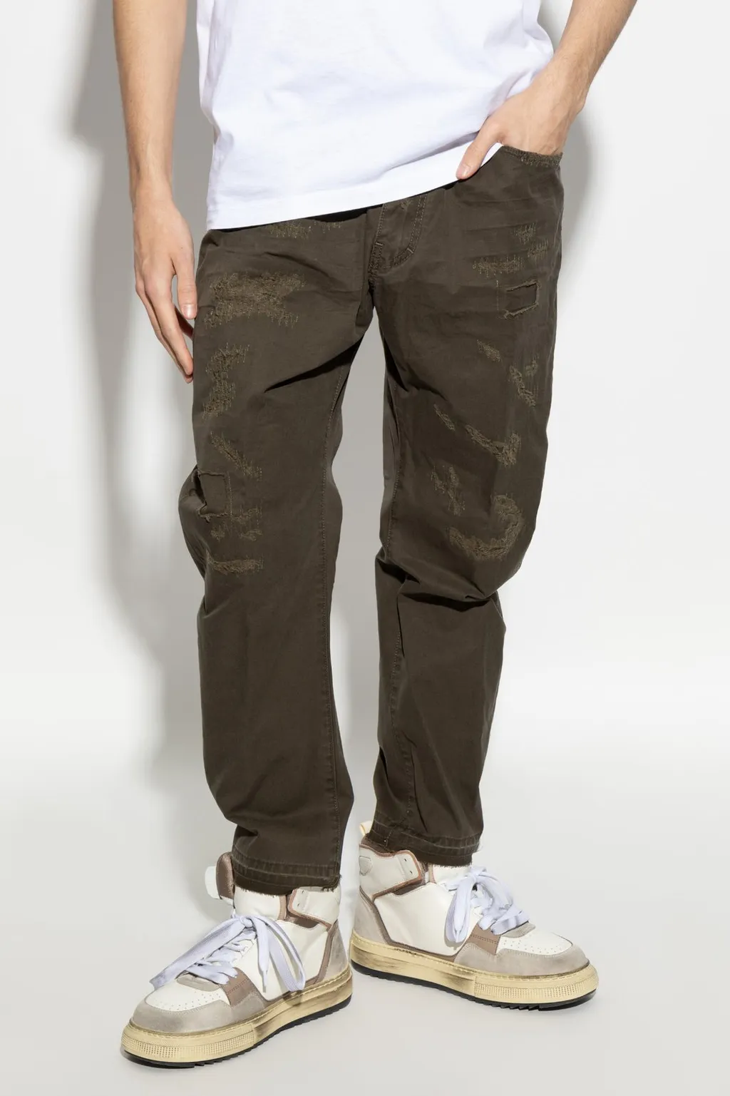 Dsquared2 Distressed Elastic Waist Trousers