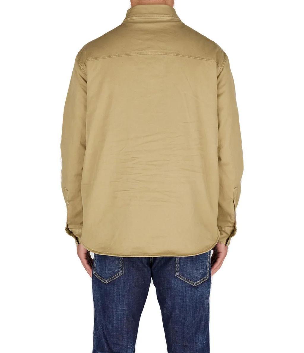 Dsquared2 Logo Plaque Flap-Pocket Jacket