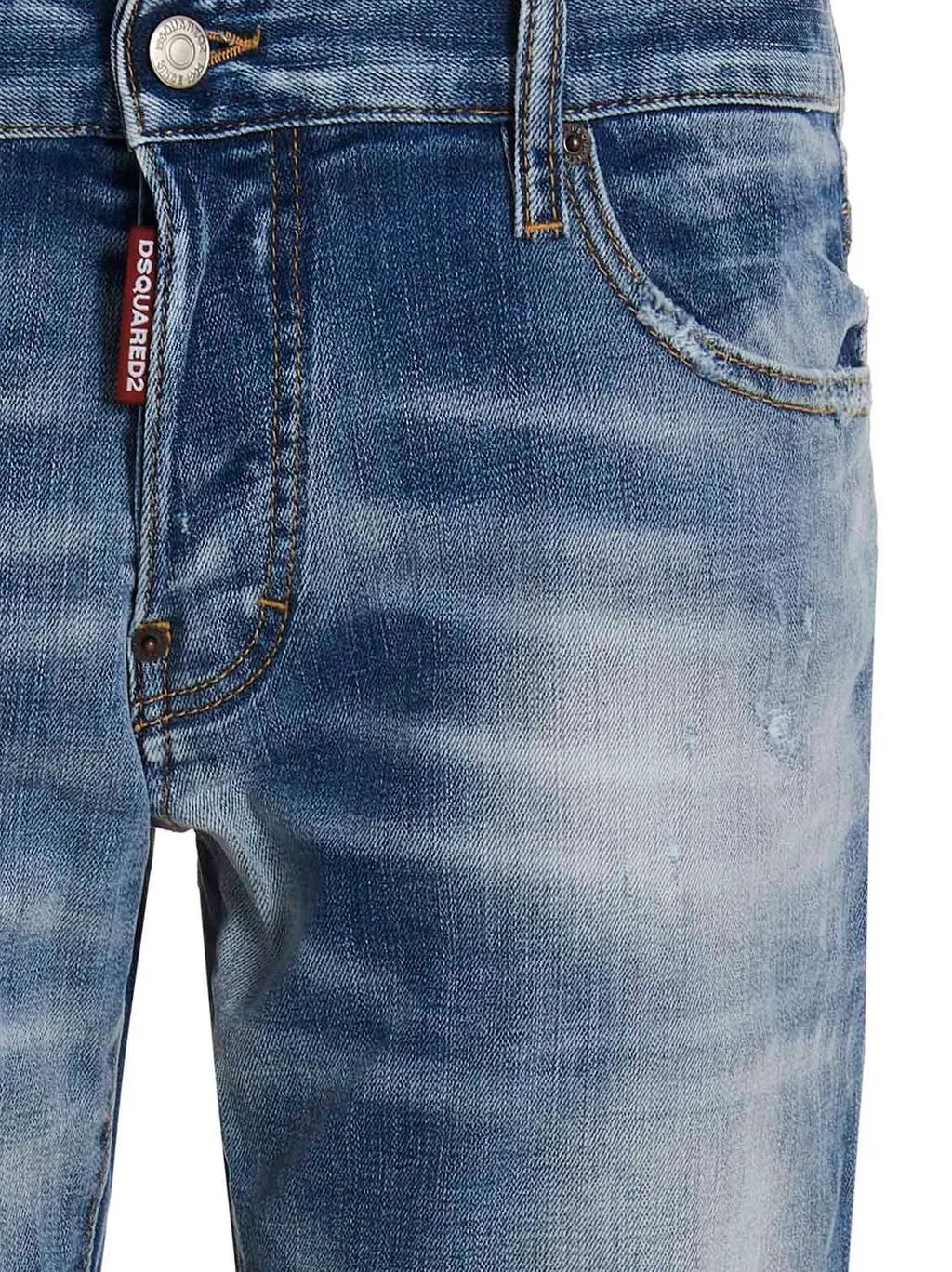 Dsquared2 Logo Embroidered Straight Leg Jeans