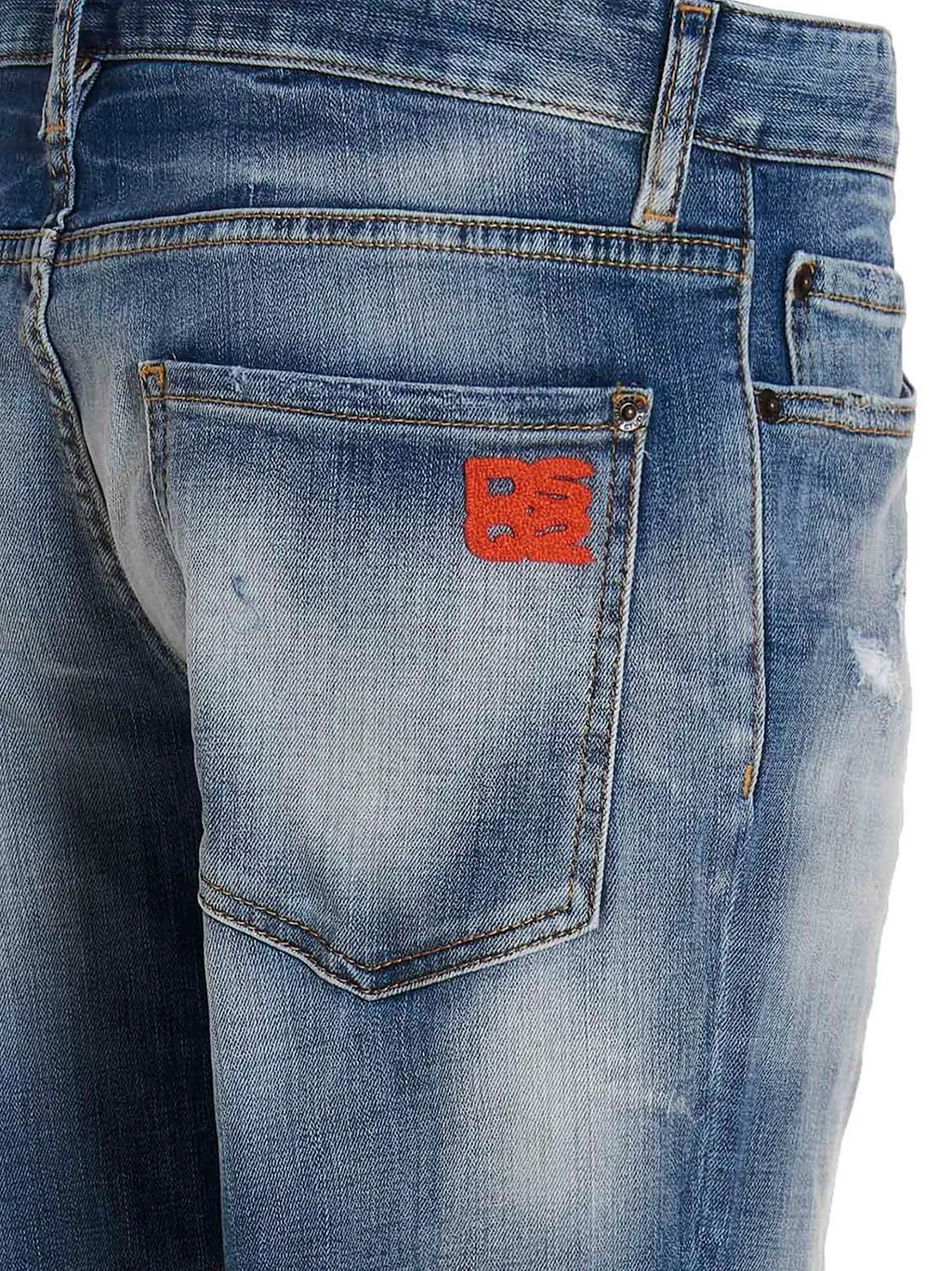 Dsquared2 Logo Embroidered Straight Leg Jeans