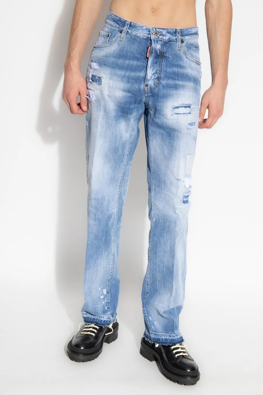 Dsquared2 Straight-Leg Distressed Jeans