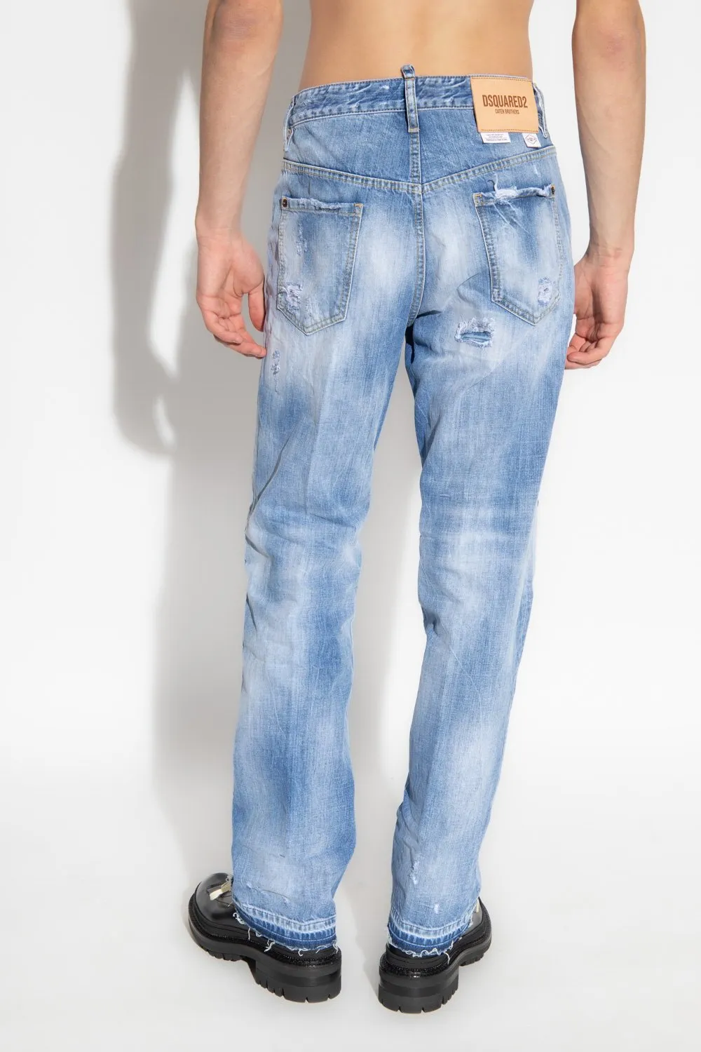 Dsquared2 Straight-Leg Distressed Jeans