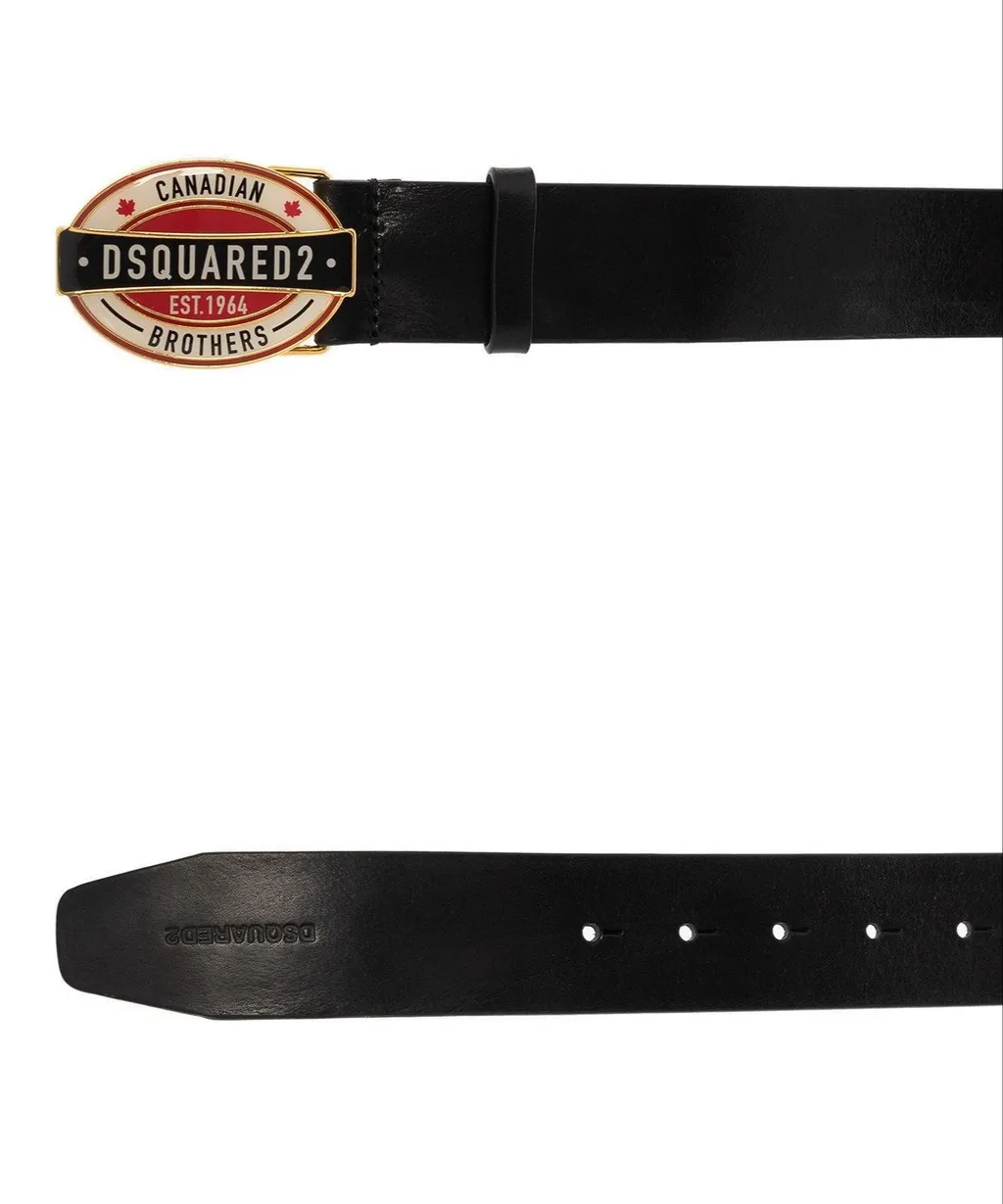 Dsquared2 Logo Plaque Buckled Belt