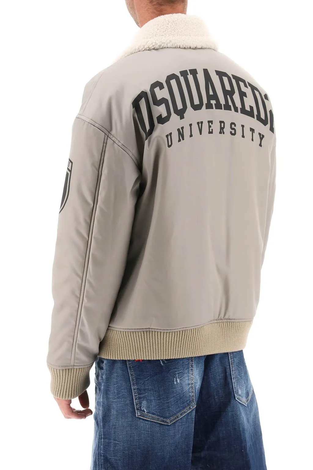 Dsquared2 Logo Printed Zip-Up Bomber Jacket