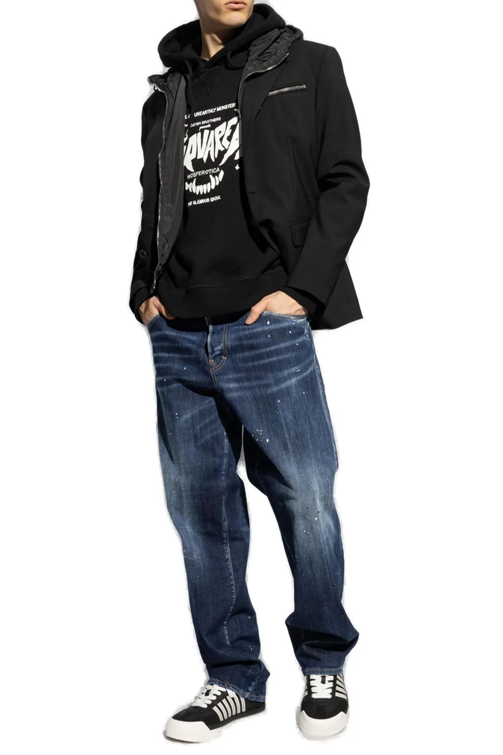 Dsquared2 Mid-Rise Panelled Straight-Leg Jeans