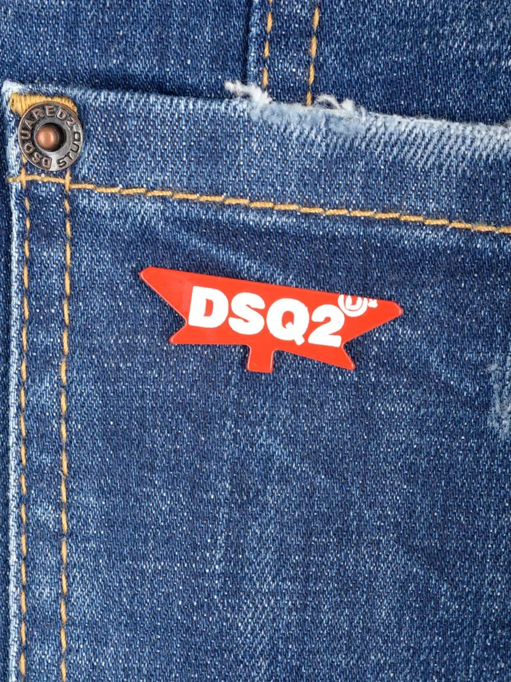 Dsquared2 Straight-Leg Diistressed Jeans