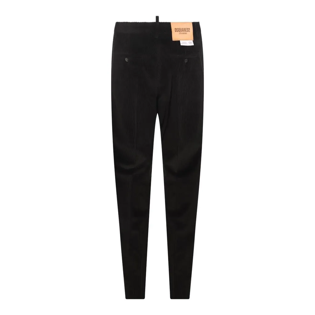 Dsquared2 Logo Patch Straight-Leg Corduroy Trousers