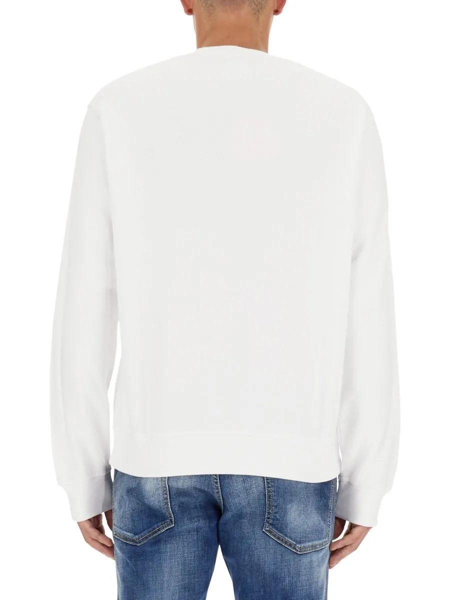 Dsquared2 Pac-Man Logo Printed Crewneck Sweatshirt