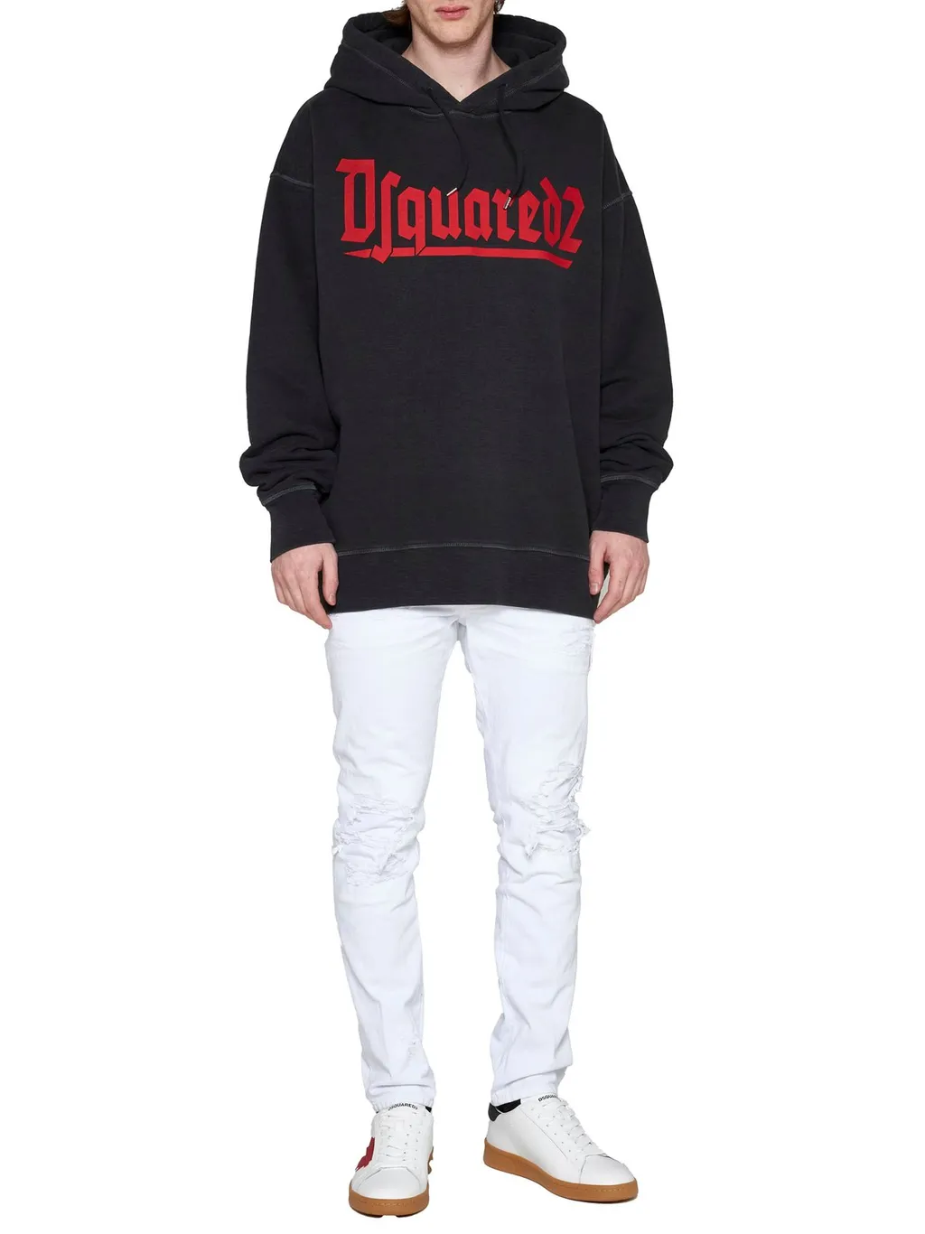 Dsquared2 Logo Printed Drawstring Hoodie