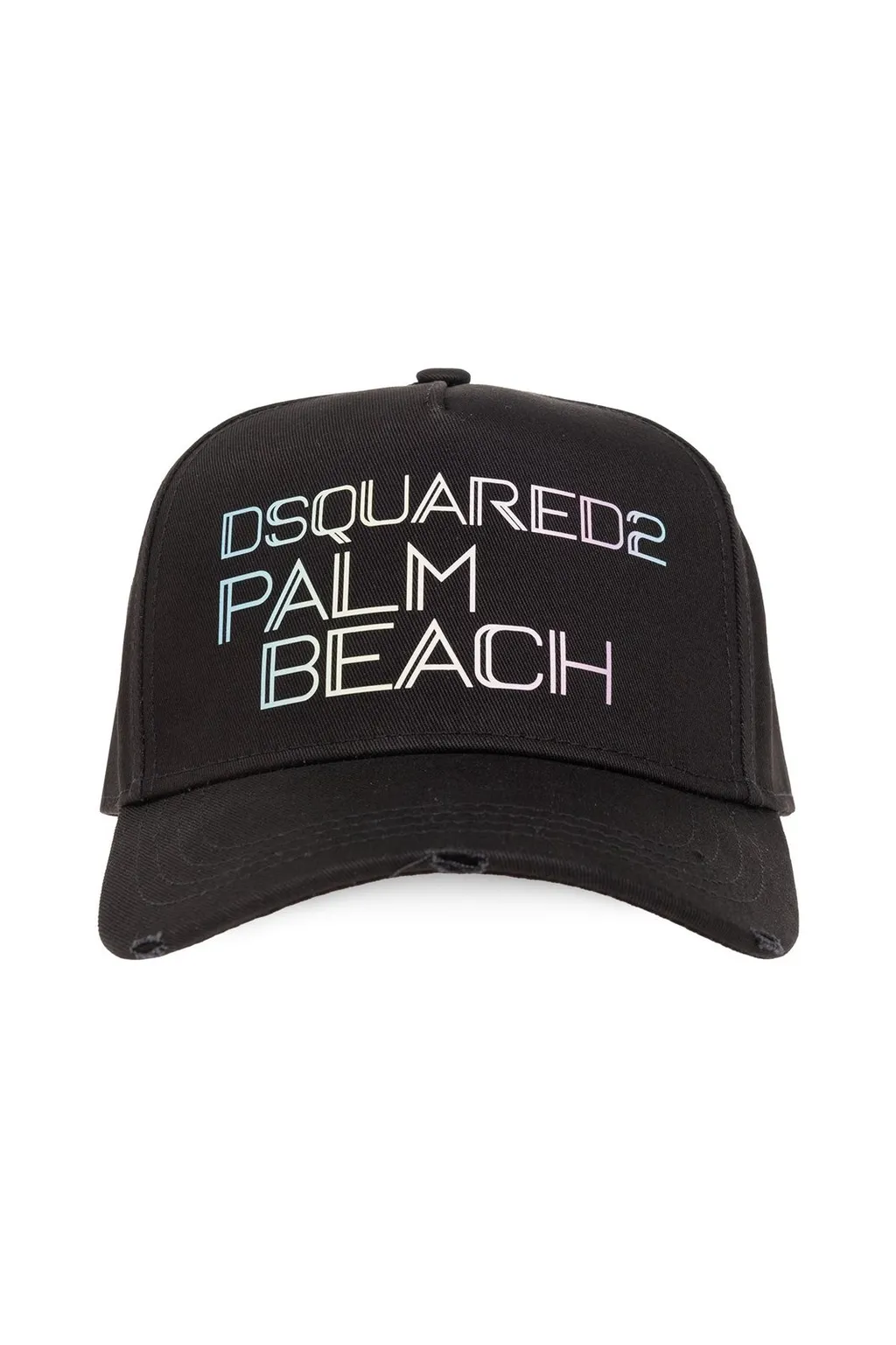 Dsquared2 Slogan-Printed Distressed Baseball Cap