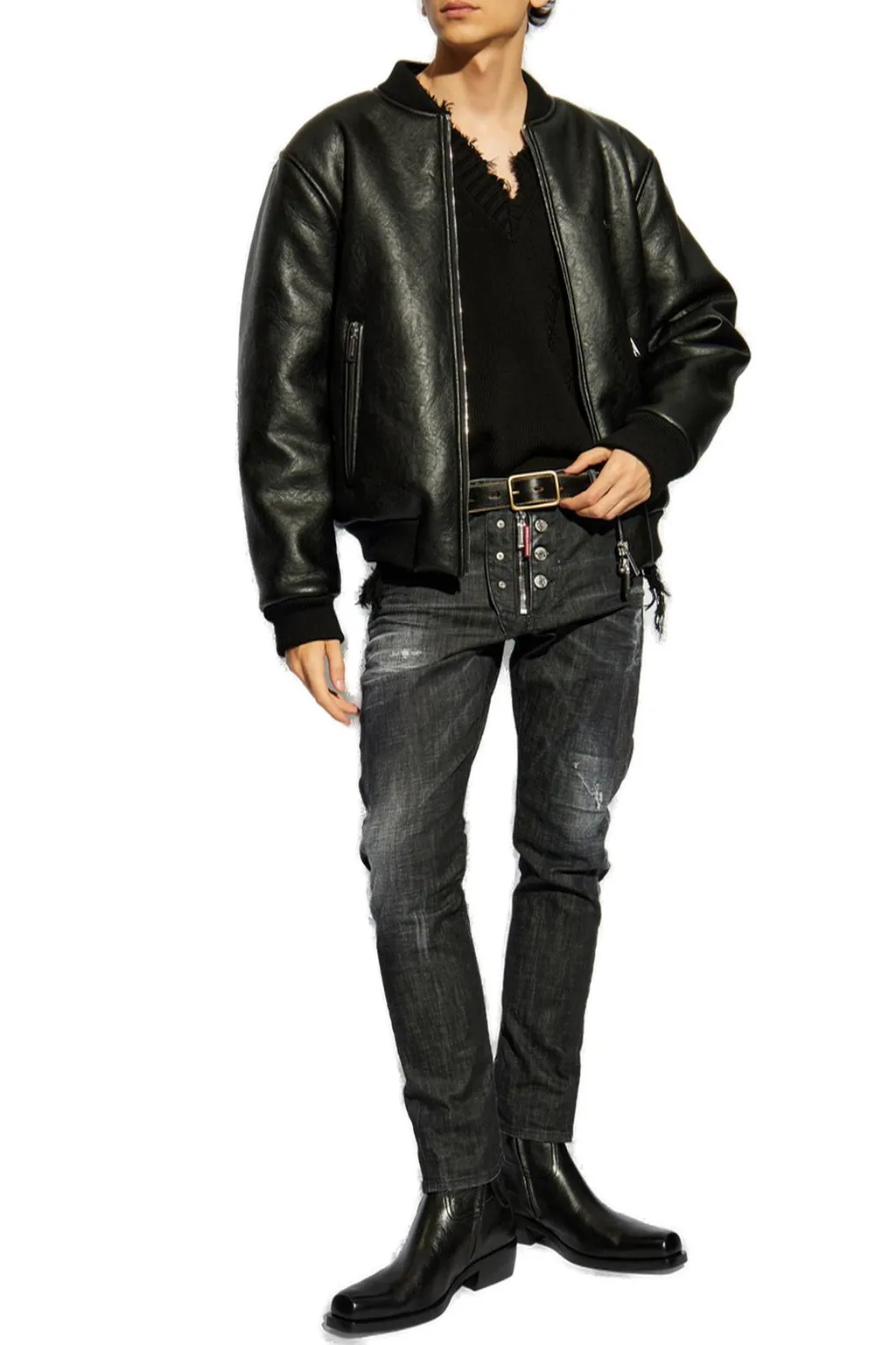 Dsquared2 Low-Rise Distressed Slim-Fit Jeans