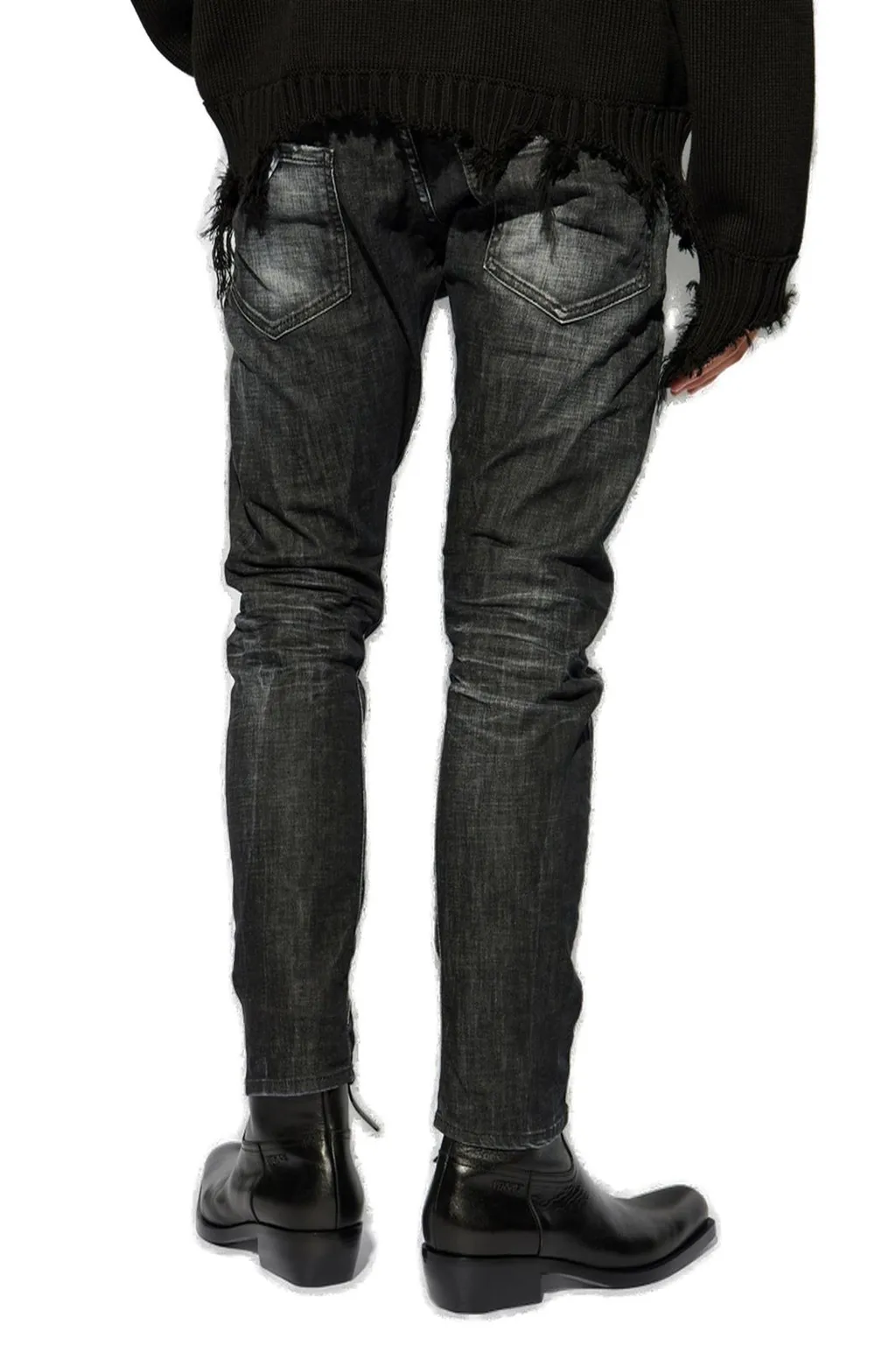 Dsquared2 Low-Rise Distressed Slim-Fit Jeans