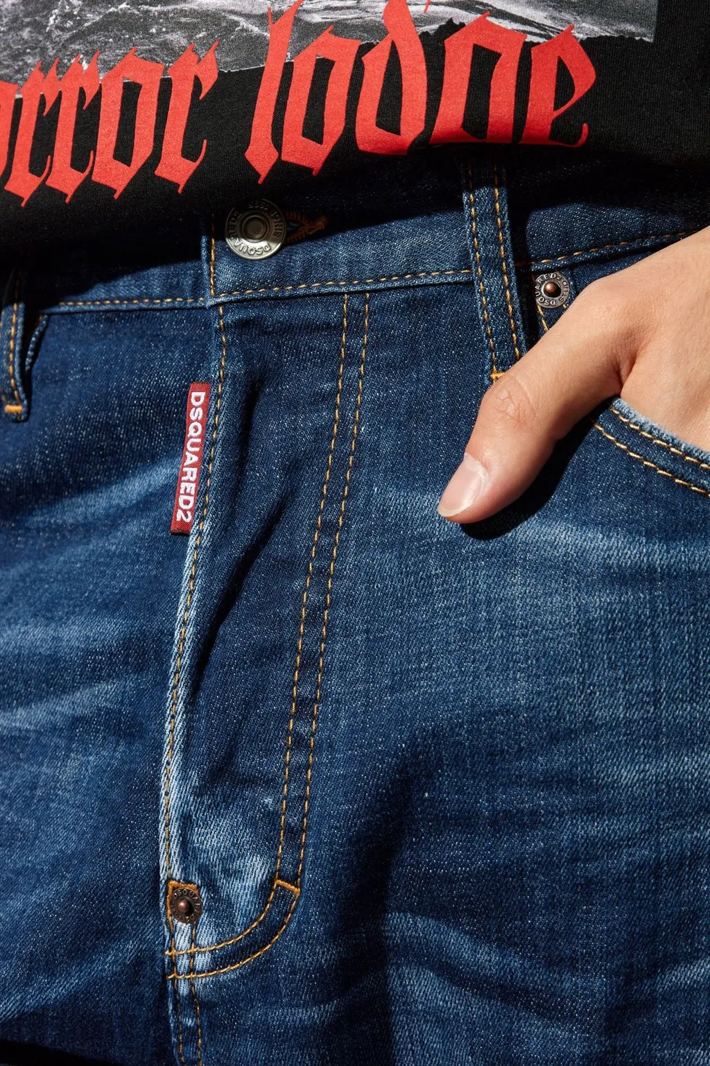 Dsquared2 Distressed Straight-Leg Jeans
