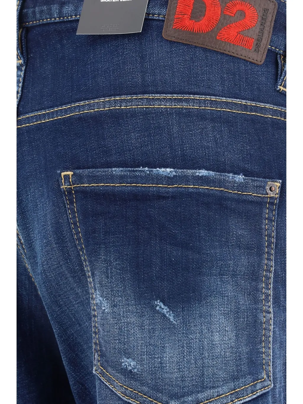 Dsquared2 Skater Logo Patch Distressed Jeans