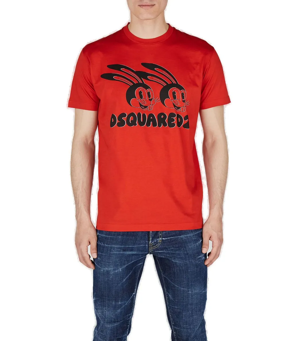 Dsquared2 Logo Printed Crewneck T-Shirt