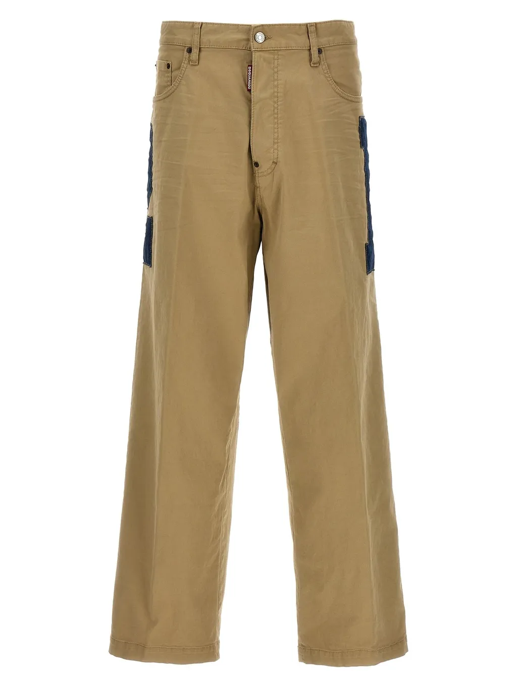 Dsquared2 Logo Patch Straight-Leg Trousers