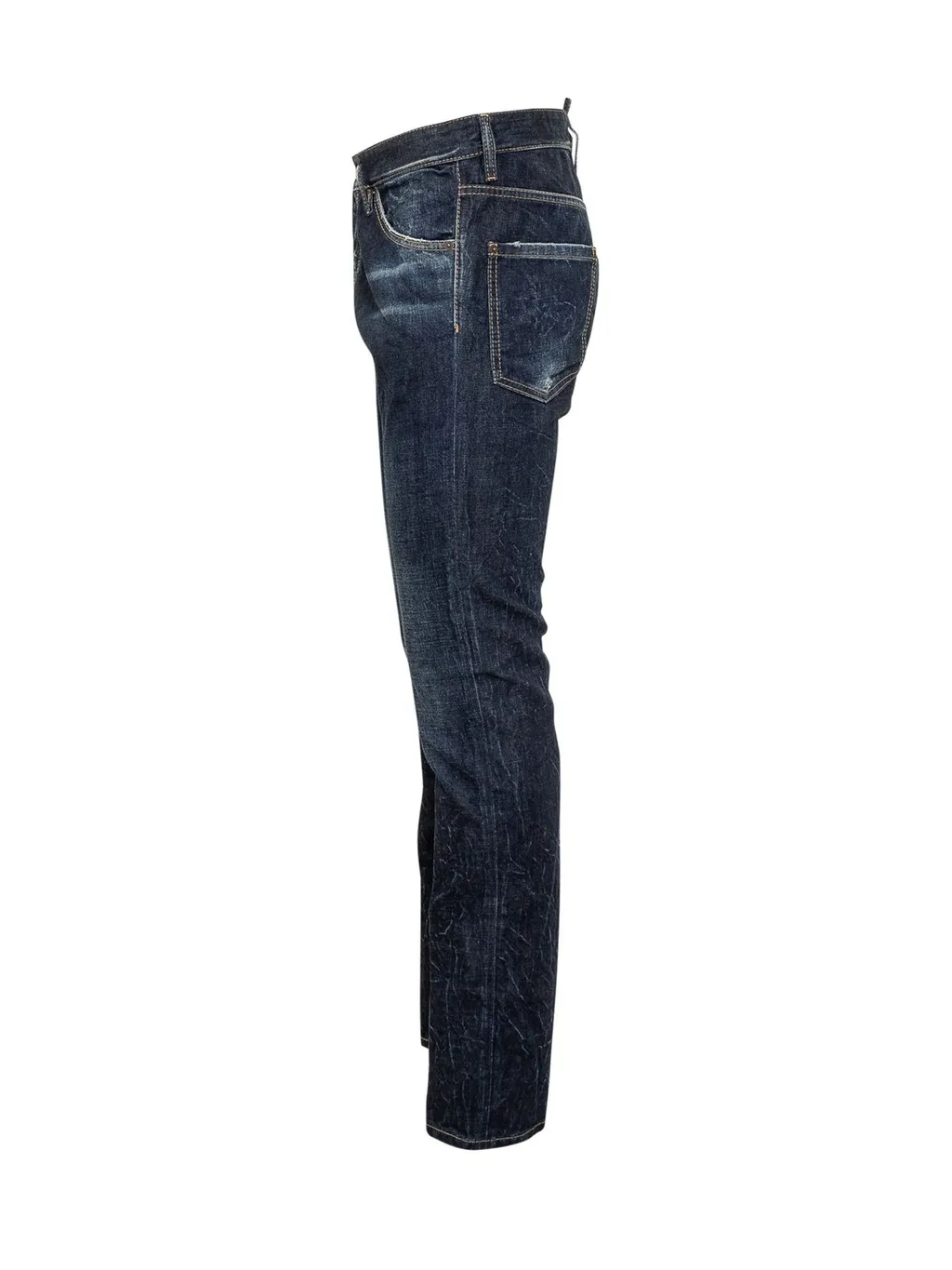 Dsquared2 Logo Patch Straight Leg Jeans