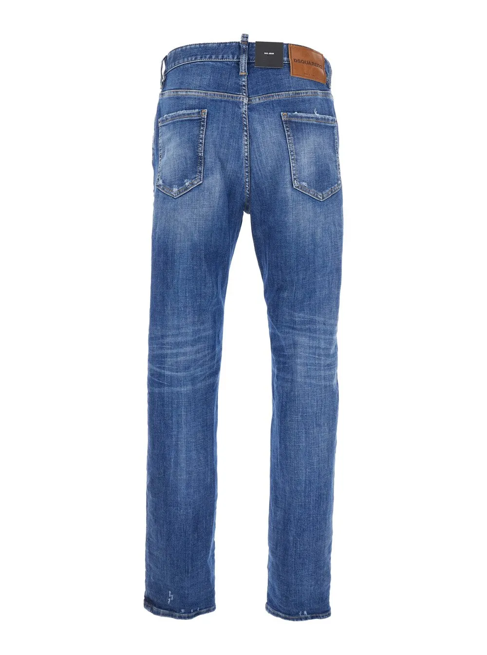 Dsquared2 Distressed Straight-Leg Jeans