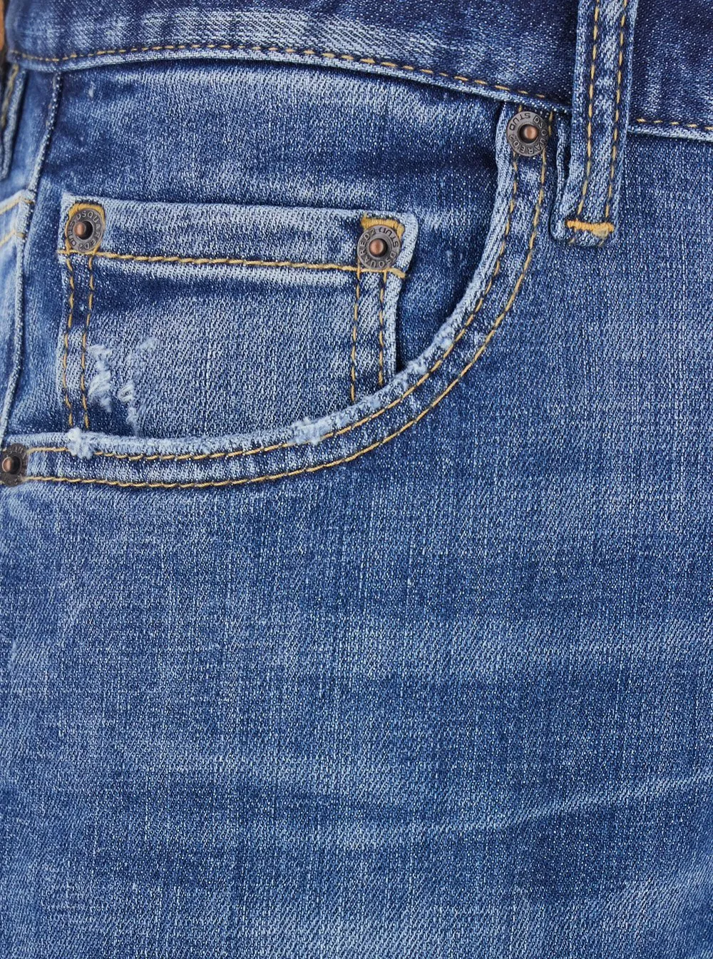 Dsquared2 Distressed Straight-Leg Jeans