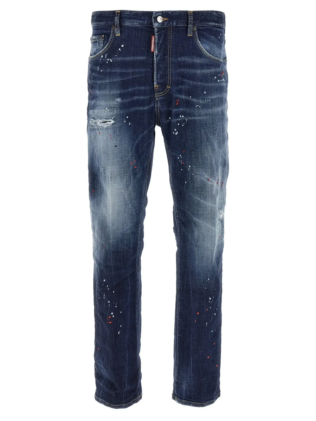 Dsquared2 Distressed Straight-Leg Jeans