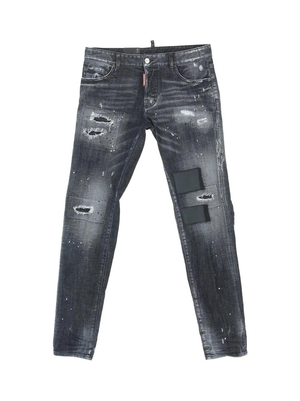 Dsquared2 Logo Patch Distressed Jeans