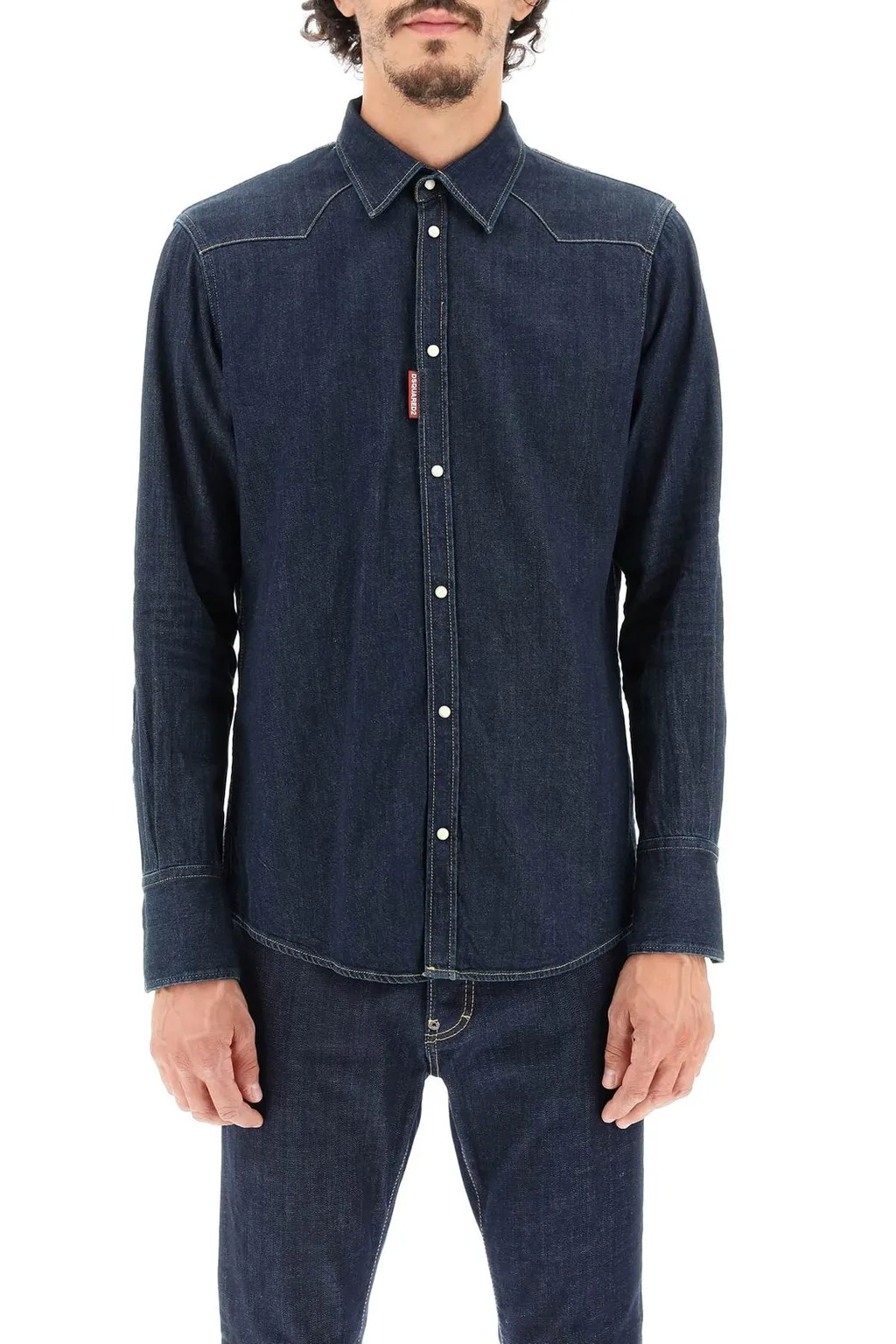 Dsquared2 Long-Sleeved Buttoned Denim Shirt