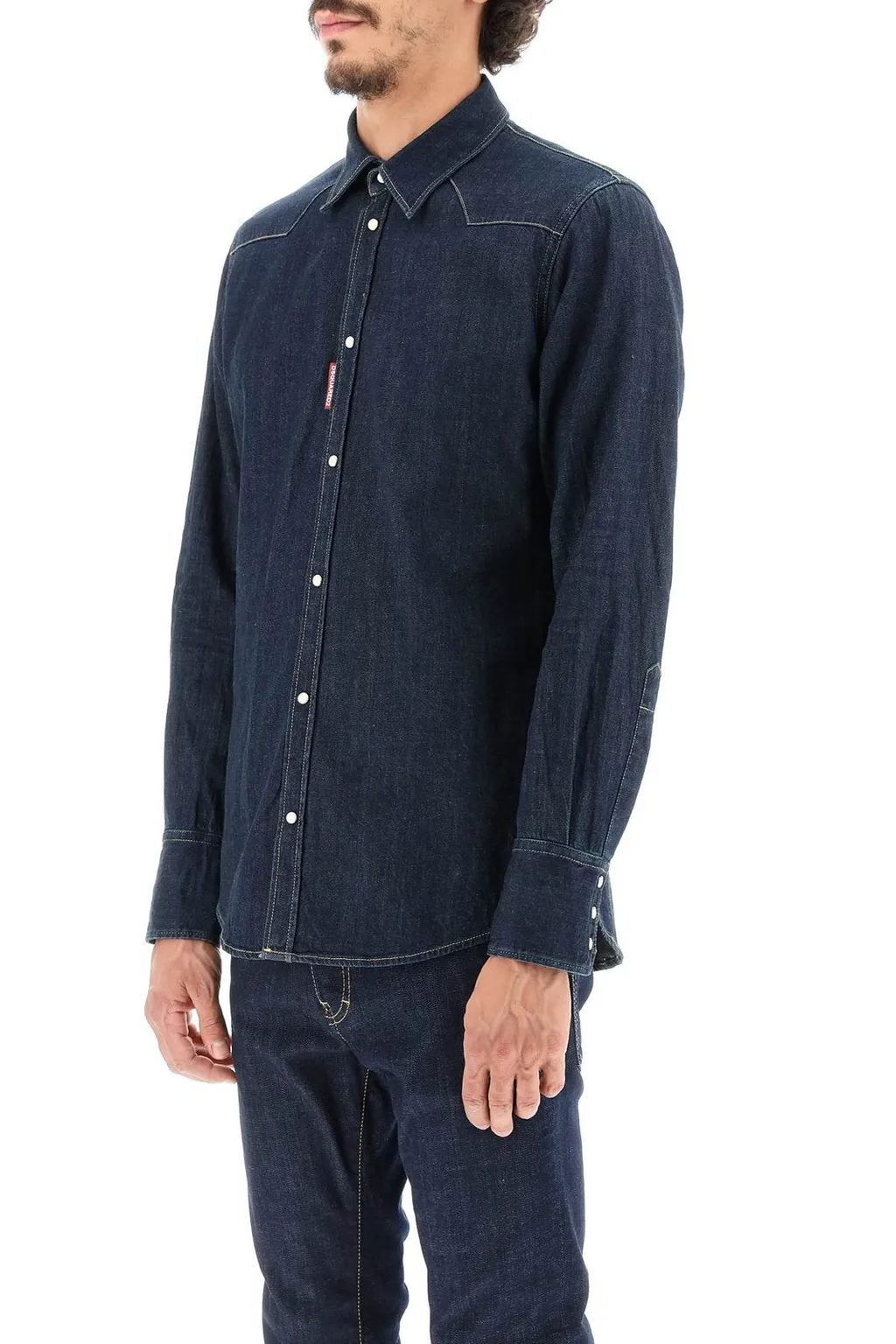 Dsquared2 Long-Sleeved Buttoned Denim Shirt