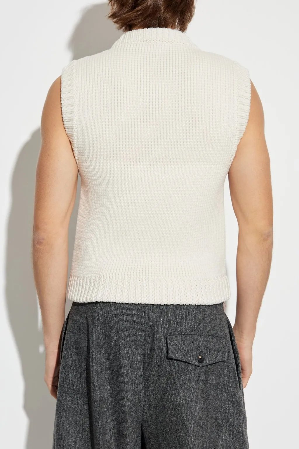 Dsquared2 X Magliano Leather Argyle Knit Vest