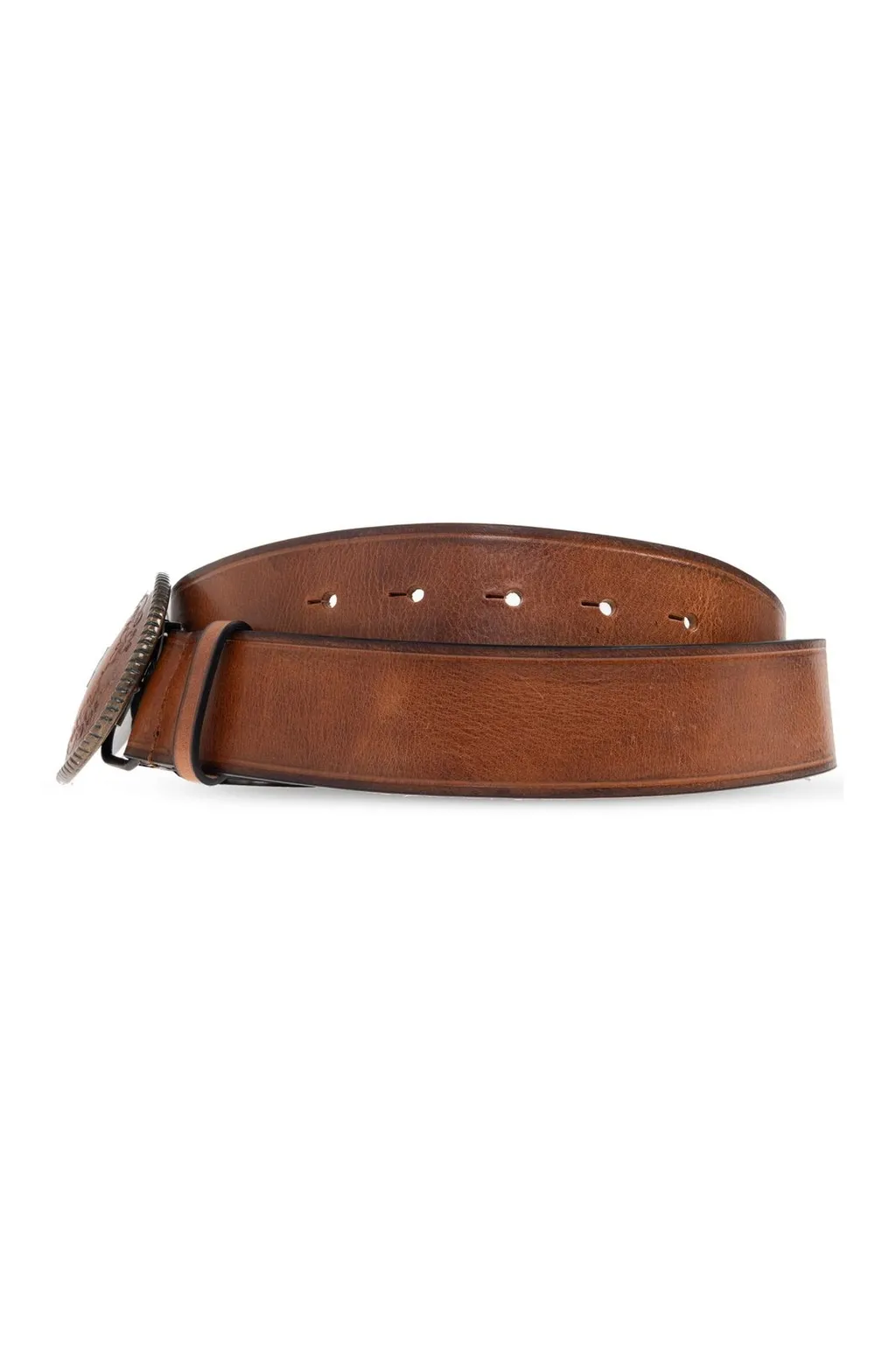 Dsquared2 X Magliano Logo Embossed Buckle Belt
