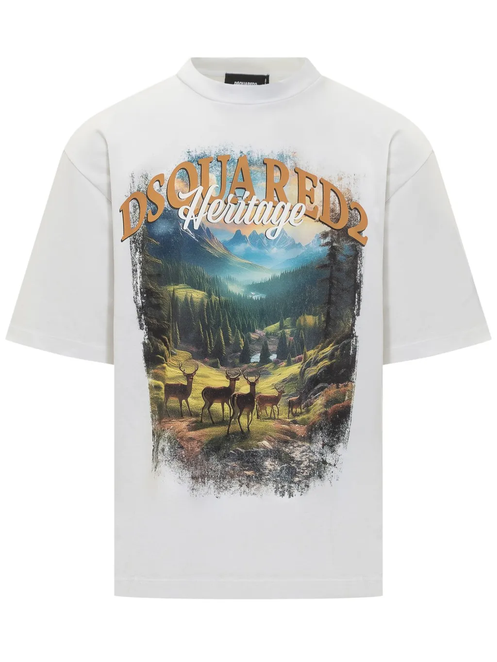 Dsquared2 Graphic Printed Crewneck T-Shirt